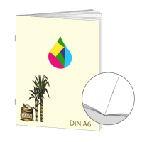 Vorschau: Broschüre aus Zuckerrohrpapier | DIN A6 32-Seiter | bedruckt Vorschau: Broschüre aus Zuckerrohrpapier | DIN A6 32-Seiter | bedruckt